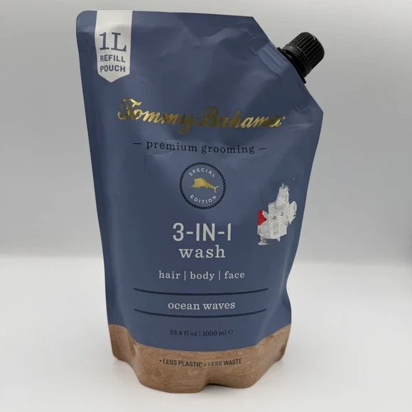 Tommy Bahama 3-in-1 Wash Ocean Waves Limited Edition 33.8fl Ounces Refill NEW - Picture 1 of 4